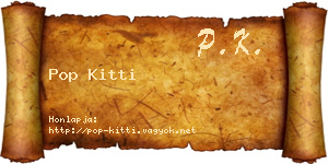 Pop Kitti névjegykártya